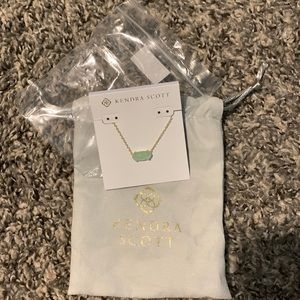 Kendra Scott light green necklace